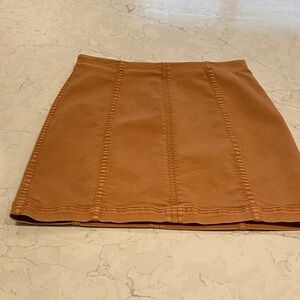 Free People A-Line Skirt in Warm Tan